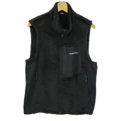モンベル フリースベスト ジャケット アウター クリマエアベスト #1106662 大きいサイズ メンズ XLサイズ ブラック mont-bell 【中古】