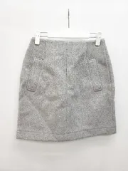 ◇ SLOBE IENA スローブ イエナ ウール混 シンプル ミニ 台形 スカート サイズ36 グレー レディース P  【1403180006722】
