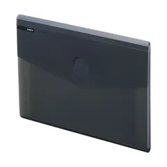 (まとめ）リヒトラブ soeruスリムドキュメントファイル（ヨコ型） A4 6ポケット スモークブラック A-8700-24 1セット（5冊）【×10セット】