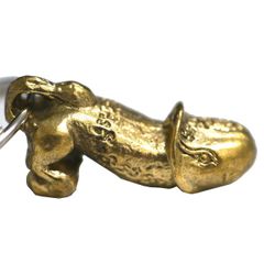 タイのお守り！ペニスの真鍮製キーホルダー「大」/エスニック/アジアン雑貨