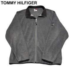 TOMMY HILFIGER 90s 旧タグ フラッグタグ オールドトミー ジップアップ オーバーサイズ メンズ レディース フリースジャケット Lサイズ