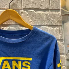 古着 S VANS   ビックロゴ　青　ロングTシャツ