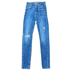 ZARA TRAFALUC クラッシュ スキニーデニム ブルー サイズ34 レディースXXS ザラ