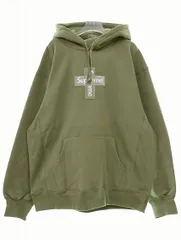 シュプリーム SUPREME 20AW CROSS BOX LOGO HOODED SWEATSHIRT LTOLIVE XL クロス ボックス ロゴ パーカー ライト オリーブ 【ブランド古着ベクトル】【中古】240616 ☆AA★