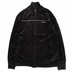 TOMMY JEANS トミージーンズ トミーヒルフィガー ベルベット地 トラックジャケット ブラックサイズS メンズ 【中古】
