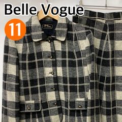 Belle Vogue ベルヴォーグ セットアップ ジャケット スカート レディース ブラック ホワイト チェック柄 11サイズ【CS67】