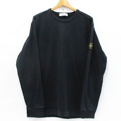 STONE ISLAND ストーンアイランド HEAVYWEIGHT CREW ヘビーウエイトクルーネック ブラック メンズ L 20AW 731564450 ★2814 M00001-0425④