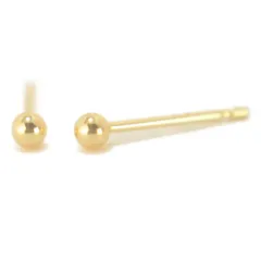 【特価商品】K18イエローゴールド丸玉ピアス 2mm ボールピアス 18金 K18 1ペア両耳販売 日本製 ニッケルフリー yokomountain