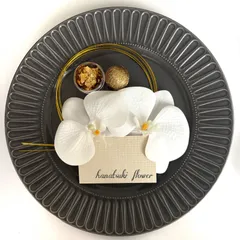 結婚式　前撮り　和装　胡蝶蘭　髪飾り　ドライフラワー　成人式　卒業式　七五三　振袖　袴　金箔　水引き　ゴールド