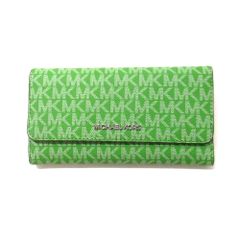 【新品 未使用】MICHAEL KORS マイケルコース アウトレット 財布 ジェット セット トラベル トリフォールド クレジットサイフ 長財布 三つ折り財布 35R4STVF3B JUNGL