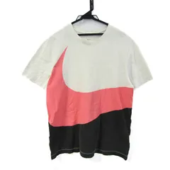 ナイキ 半袖Ｔシャツ 大きいサイズ コットン100% スポーツウエア トップス 白 メンズ XLサイズ ホワイト×ピンク×グレー NIKE 【中古】