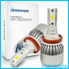 【新着商品】H11 LED 車用 ヘッドライト 電球 キット - Safego 車検対応 7200ルーメン H8 H9 高輝度 COB チップ搭載 LEDバルブ 変換 キット 12v 置き換 車 ハロゲン ライト 電球 C6-H8911