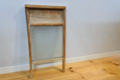 外国製　洗濯板　ガラス ビンテージ】アメリカ製National Washboard 社 ガラスの洗濯板