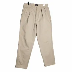 90's ポロ ラルフローレン 2タック コットン チノパンツ (34×34) カーキ系 チノパン スクエアタグ 90年代 オールド ポロチノ 旧タグ Y2K　アメリカ古着 USED  ビンテージ ヴィンテージ