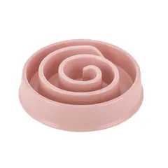 犬用スローフィーダー フードボウル スローフィーダー 食器 早食い防止 大型犬 すべり止め 食洗機対応 洗いやすい (パステルピンク, 小) [パステルピンク] [小]