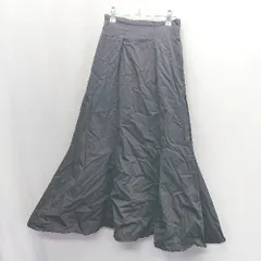 ◇ OLIVE des OLIVE ウエストゴム 綺麗め ロング丈 マーメイド スカート サイズF ブラック レディース E  【1407020053631】
