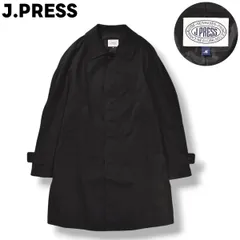 【定番】 ジェイプレス J.PRESS ステンカラー コート ラグランスリーブ 無地 プレーン 背抜き センターベント M ブラック フォーマル 紳士 ビジネス カジュアル メンズのサムネイル