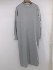 ◇ JOINT WORKS ジョイントワークス シンプル ミックス 長袖 膝下丈 ニットワンピース グレー系 レディース P  【1306120011858】のサムネイル