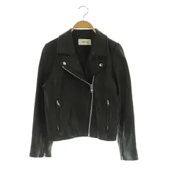 フレイアイディー FRAY I.D ダブル ライダースジャケット レザージャケット 羊革 ラムレザー 1 ブラック /MY ■OS