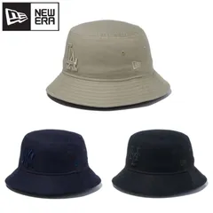 新品 NEWERA ニューエラ 正規品 バケットハット バケハ 帽子 ハット MLB 公式 ドジャース LA ヤンキース NY メッツ ロゴ 刺繍 ユニセックス メンズ レディース ぺブル ベージュ ネイビー ブラック