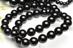 溢れる重厚感 ブラックスピネル　6.5mm　ブレスレット パワーストーン 天然石 _B1158-65
