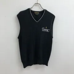 【MUNSINGWEAR】マンシングウェア　トップス　ベスト　黒系　ブラック　麻　綿　メンズ　Vネック