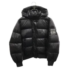 AX ARMANI EXCHANGE (アルマーニ エクスチェンジ) ロゴパッチダウンジャケット フード ブラック 8NYB40 YNYNZ レディースのサムネイル