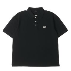 visvim ビズビム ポロシャツ サイズ:3 / 23SS 鯉のぼりワッペン コットン 鹿の子 半袖 ポロシャツ (JUMBO WELLER S/S) / ブラック 黒 / トップス【メンズ】【中古】
