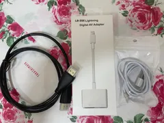 iphoneHDMI変換アダプター、HDMI ケーブル、充電ケーブル3点セット