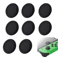 4対8個 switch スティックカバー ジョイコン カバー Switch＆SwitchLiteに対応switch スティックカバー、ブラックswitch ボタンカバー、アナログレバジョイコン カバー、switch スティックカバー 純正アナログジョイスティッ
