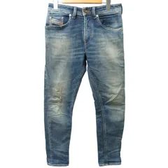 ディーゼル DIESEL THOMMER-T デニム ジョグジーンズ ダメージ加工 084YQ ストレッチ有 青系 ブルー系 W28 S-M 0721  STK