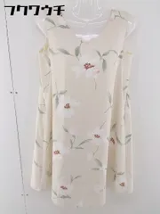 ◇ Rirandture バックジップ　ノースリーブ　花柄　Vネック 膝丈 ワンピース サイズ1 ベージュ　マルチ レディース  【1106020000743】のサムネイル