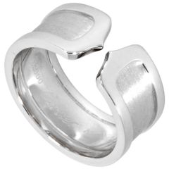 カルティエ Cartier C2 リング 指輪 #61 K18WG 14.2g ホワイトゴールド 2C ユニセックス【中古】