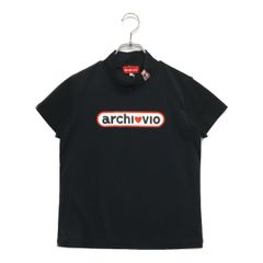 中古 レディース アルチビオ archivio 半袖シャツ 38(M) 黒 ブラック モックネック