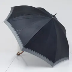 傘 LANVIN COLLECTION ランバンコレクション USED美品 ブラック メンズ ロゴ 紳士傘 大判 ジャンプ 65cm A3233