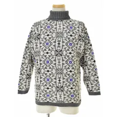 【C&A】ジャガード柄 ハイネック長袖ニットセーター