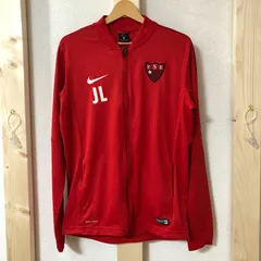 NIKE DRI-FIT ナイキ トラックジャケット ジャージ チームジャケット フットボール バックプリント ロゴ刺繡 フロント E.S.Eワッペン インドネシア製 メンズ M レッド