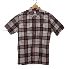 Dickies/ディッキーズ チェック柄 チェックシャツ ポケットシャツ ボタンダウン シャツ ボタンダウン ワンポイントロゴ刺繡 オーバーサイズ CHINA製 メンズ XL ホワイト/レッド/ブラック