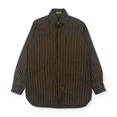 Paul Smith ポールスミス ストライプ 比翼 長袖シャツ M/カーキ系 メンズ