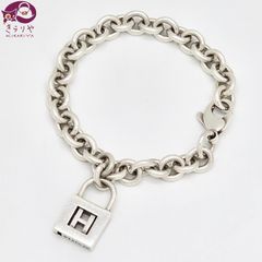 TIFFANY&CO. ティファニー カデナ イニシャルH ブレスレット 全長19.5㎝ スターリングシルバー SV925 保存袋 男女兼用のサムネイル