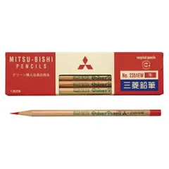 三菱鉛筆 朱通し鉛筆 エコ（12本入） K2351EWのサムネイル
