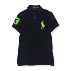 POLO RALPH LAUREN ポロラルフローレン BIGポニー 鹿の子 半袖 ポロシャツ XS /黒 ブラック/メンズ