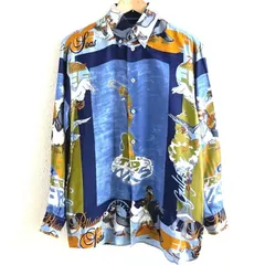 90s ICEBERG アイスバーグ シルク 長袖シャツ メンズ Sのサムネイル