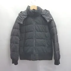 ◇ ⊇ UNIQLO ユニクロ フード取り外し可能 長袖 ウール ダウンジャケット サイズL ブラック レディース E  【1503310005332】