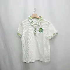 ◇ ⊂ Φ marie claire sport 半袖 ポロシャツ サイズL アイボリー グリーン レディース E  【1411280007792】