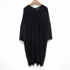 #anc アズノウアズ ドゥバズ オオラカ AS KNOW AS de base olaca ワンピース 黒 Vネック ドルマン プリーツ レディース [965455]