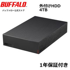 BUFFALO 外付けHDD 4TB HD-AD4U3 初期化済み - メルカリ