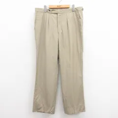 W38/古着 スラックス パンツ メンズ 90s ベージュ カーキ 25sep26 中古 ボトムス ロング