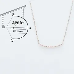 agete アガット K10 ダイヤモンド D.0.06ct ネックレス - c.2000s