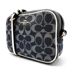 ✨良品✨ COACH コーチ シグネチャー ショルダーバッグ トートバッグ ワンショルダーバッグ キャンバス レザー 革 ネイビー 紺色 ホワイト 白色 ユニセックス 男女兼用 メンズ レディース